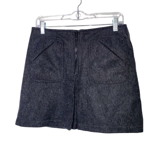 Gap Skirt Women Size 6 Wool Blend Charcoal Gray with Pockets * - Picture 1 of 3